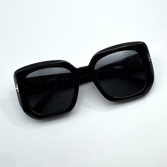 Tom Ford Sunglasses Carla-02 TF1220 01D Black Butterfly Gray Polarized Lens 52mm main image 4